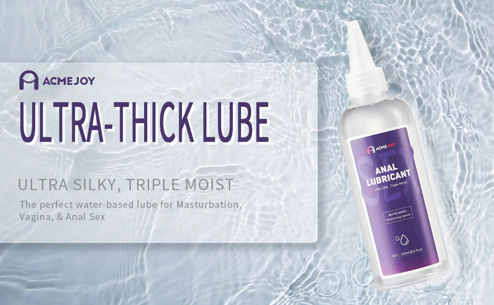 Free ACMEJOY 8.5oz Ultra-thick Triple Moist Water-based Lubricant
