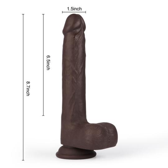 8.7-Inch Dark-Brown Remote Control Multifunctional Dildo