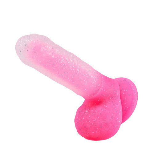 KM-Pink Soft Lifelike Silicone Manual Wearable Dildo with Strong Suction Cup 6.70 Inch