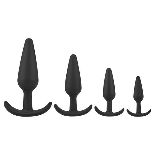 Acmejoy Anal Training Silicone Conical Anal Plugs Set (4 Pieces)
