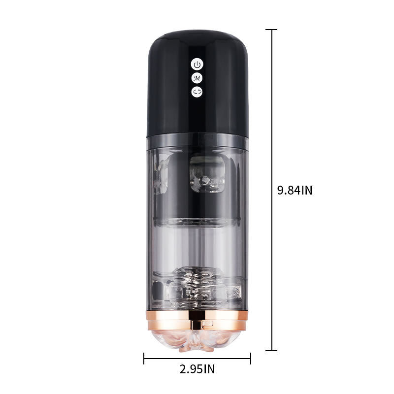 كأس استمناء TRANSFO 5 دوار 10 اهتزازات بأكمام مقطعية