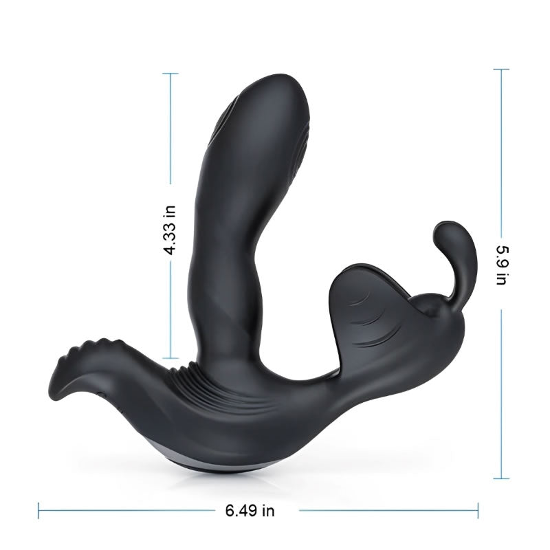 ACMEJOY Tapping Tip Triple Stimulation 7 Vibrating Prostate Massager