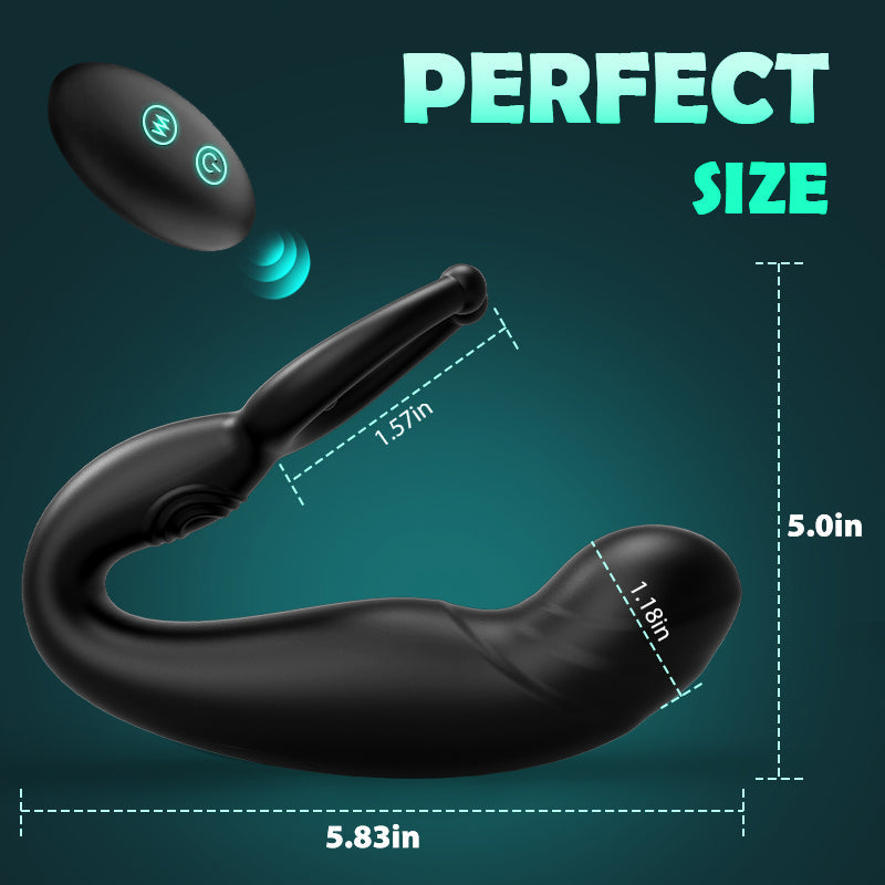 Acmejoy - Bead Massage P-spot 9 Vibrating Prostate Massager with Remote Control