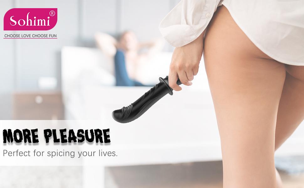 Vibrating Vaginal & Anal Dildo with Handle