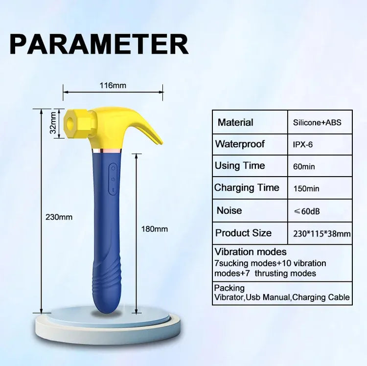 مطرقة الحب من فيبربد - هزاز مطرقة تلسكوبي هزاز ماص