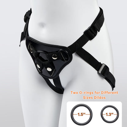 Acmejoy Adjustable Strap-On Harness with Two Different Sizes O-rings
