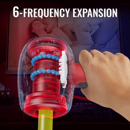 ACMEJOY Handheld Automatic 6 Frequency Thrusting Vibration Male Masturbator