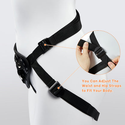 Acmejoy Adjustable Strap-On Harness with Two Different Sizes O-rings