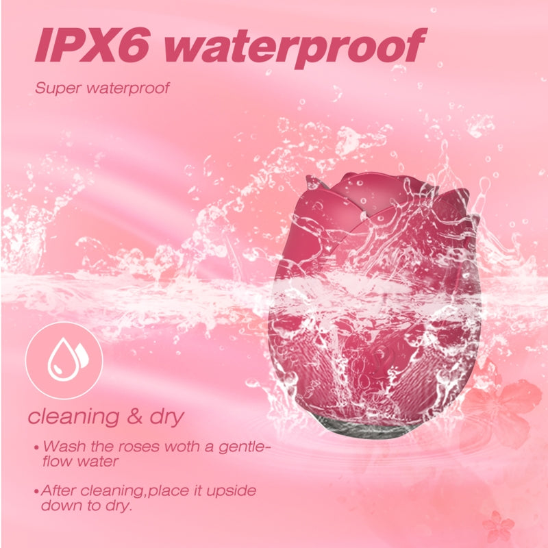 Rose Suction Clitoral Vibrator Stimulator Women