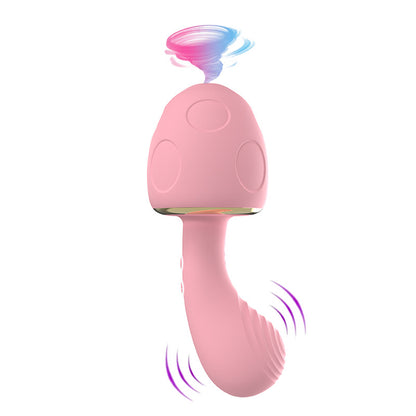 Mushroom Mute Sucking Vibrator Warm Massager Toy