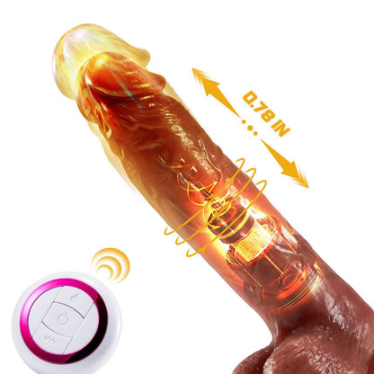 Acmejoy Wald Vibrating 3 Telescoping Swinging Lifelike Dildo Vibrator 8.86 INCH