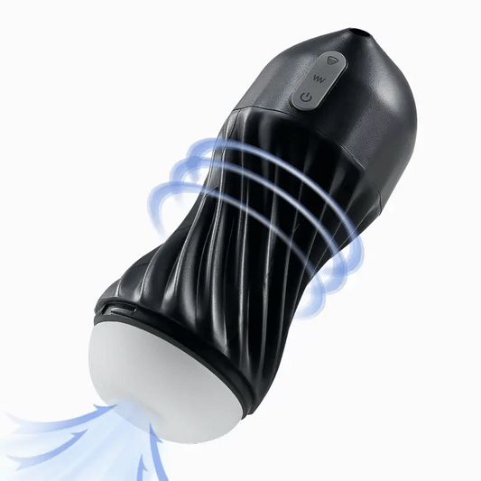 Black Cyclone 5 Vacunm Sucking 7 Vibration Modes Automatic Male Masturbation Cup