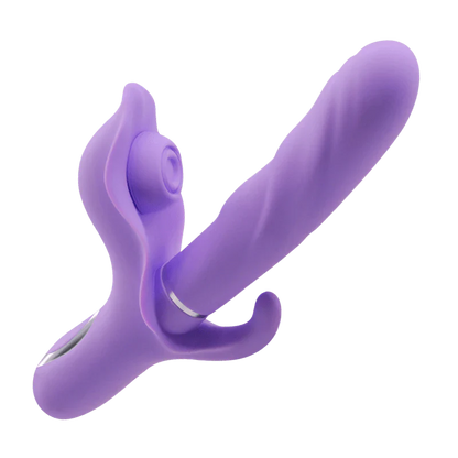 New 4 in 1 Thrusting and Flapping G-spot Rabbit Vibrator for Women and Couples