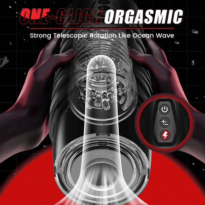 Carl-7 Thrusting & Rotating Modes with Strong Suction Cup for Penis Stimulation Male Masturbator Cup