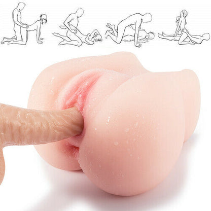 4.85lb Male Masturbator Sex Toy with 2 Holes