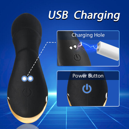 8-Frequency Vibration Thrusting Anal Vibrator Butt Plug