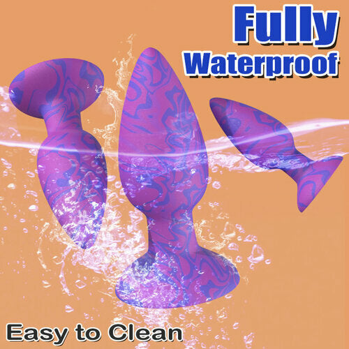 Eli Progressive Anal Training Flared Base Silicone Butt Plugs Set (3 PCS)