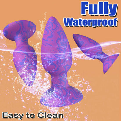 Eli Progressive Anal Training Flared Base Silicone Butt Plugs Set (3 PCS)