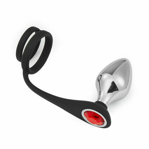 الرصاصة الفضية - 3 قطع من سدادات الشرج مع حلقة القضيب