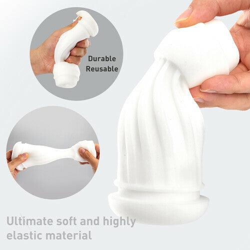 AcmeJoy Dual-ended Manual  Rotating Masturbator Male Pressing Vibration Sex Toys