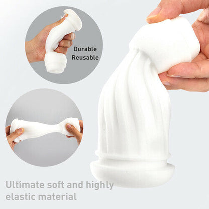 AcmeJoy Dual-ended Manual  Rotating Masturbator Male Pressing Vibration Sex Toys