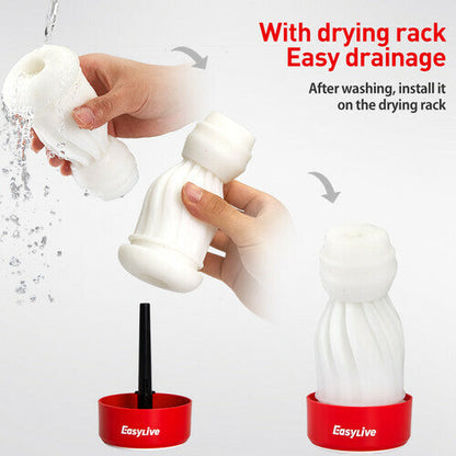 AcmeJoy Dual-ended Manual  Rotating Masturbator Male Pressing Vibration Sex Toys