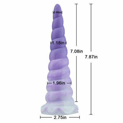 AcmeJoy Rainbow Spiral Tentacle Dildo 7.87 Inch