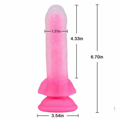 KM-Pink Soft Lifelike Silicone Manual Wearable Dildo with Strong Suction Cup 6.70 Inch