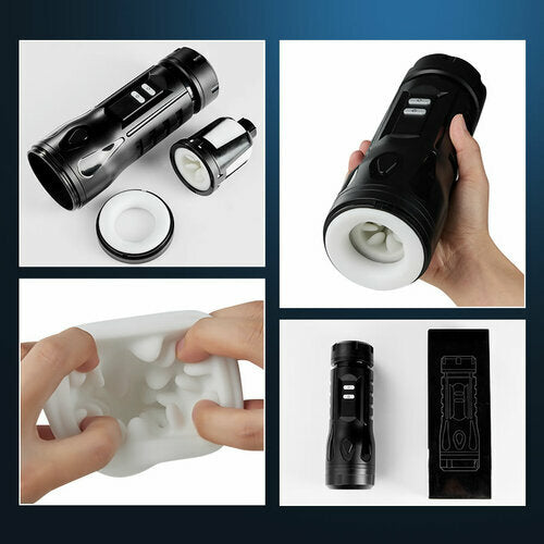 جهاز استمناء QUER بثلاث بذور وخمس ترددات، قابل للتمديد والدوران ثنائي الاتجاه