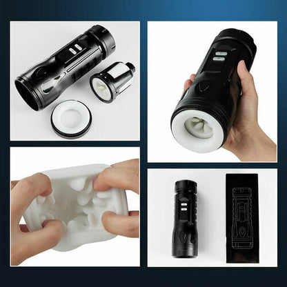 جهاز استمناء QUER بثلاث بذور وخمس ترددات، قابل للتمديد والدوران ثنائي الاتجاه