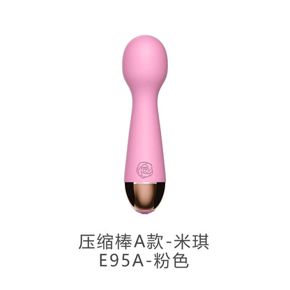 Cute Cat Head Vibrating Stick 10 Frequency Mini Small Massage Stick Charging Waterproof Kawaii Av Stick For Girls