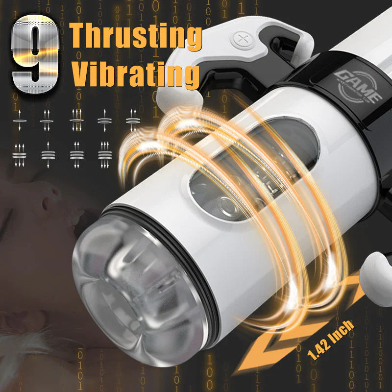 Calvin Gamepad 9 Thrusting & Vibrating 2 in 1 Handheld Masturbation Cup