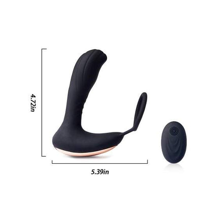 Remote Control 7-Frequency Vibration Prostate Stimulator with Penis Ring