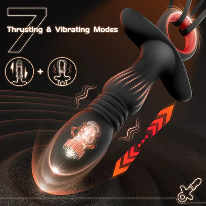 Adult Toys Vibrator for Men Vibrating Butt Plug with 7 Vibration Modes