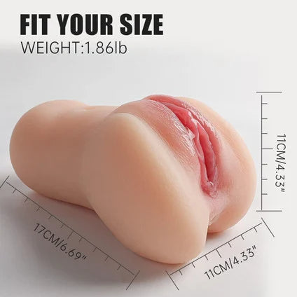 Pocket Pussy Male Masturbation Sex Toys with Realistic 3D Vagina and Tight Anus. Portable Man Masturbation Stroker Adult Sex Doll