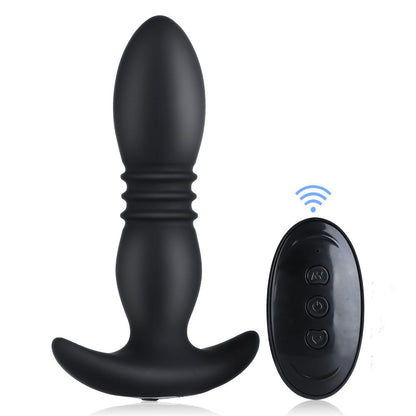 Free Butt Plug Filling Telescoping Vibrating with Remote Control
