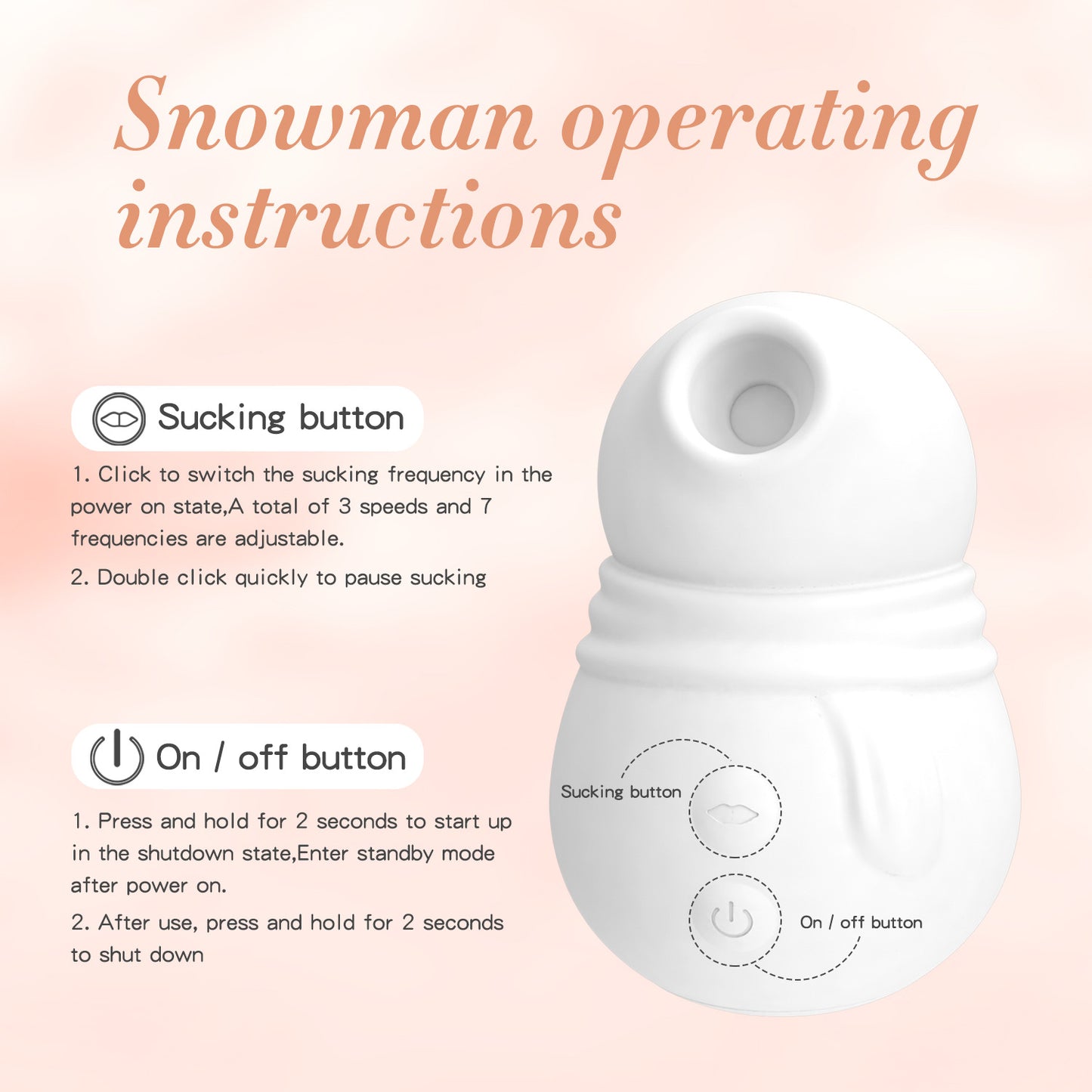 Snowman Sucking Egg Jumping Vibration Stimulation Massager