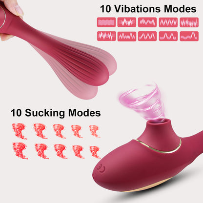 Sucking Vibrator for Women 10 Mode Suction Cup Vibrator