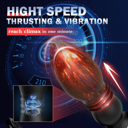Lustytime 2 In 1 8 Thrusting 8 Vibration Cock Ring Anal Vibrator