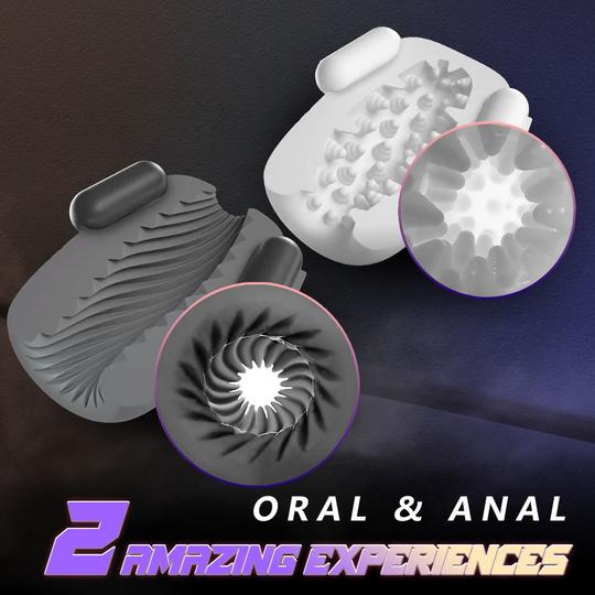 GALAKU 2 Interchangeable Sleeves 12*8 Vibrating Exerciser Masturbation Cup