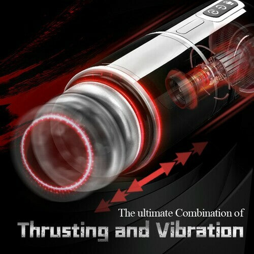 Vibrbud - POWER KING Water bottle Ultra-Technical Hands-free 7 Telescopic Rotation Modes Male Masturbator Cup