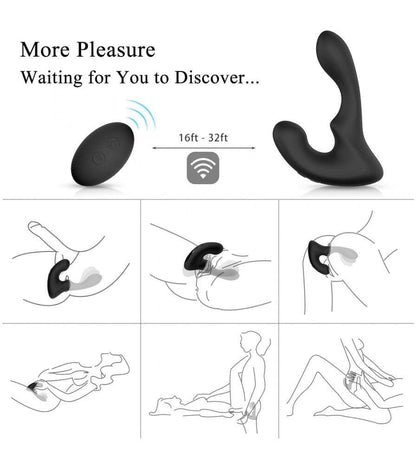 9-Pattern Vibration Double Motor 30�� Wave-Motion Prostate Massager
