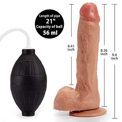 9.5-Inch Squirting G-spot Ejaculating Dildo with strong suction cup