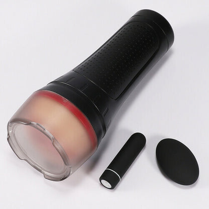 S-HANDE 2 IN1 Vibrating & Realistic Vagina Fleshlight Masturbator