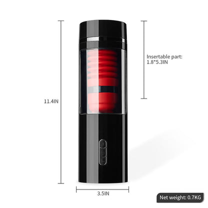 7 Thrusts 7 Vibrations Flame Rose Masturbation Cup