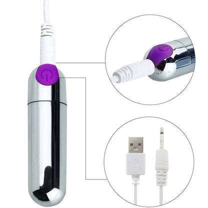 Bullet Vagina Stimulator Massager for Travel Vibrant with USB Recharge
