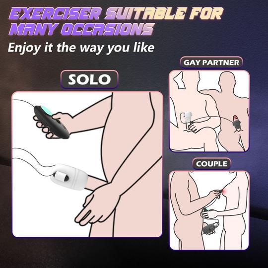 GALAKU 2 Interchangeable Sleeves 12*8 Vibrating Exerciser Masturbation Cup