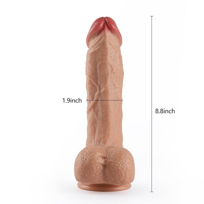 9.4-Inch Remote Control 20-Frequency Rotating Vibrating 9.4 Inch Dildo