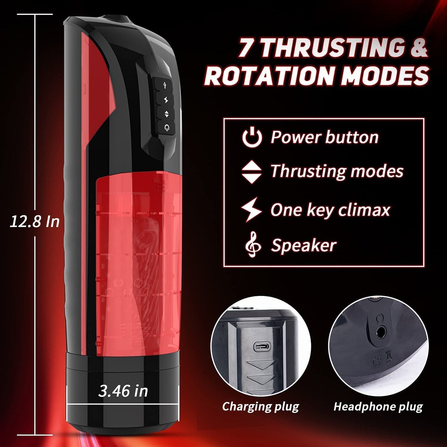 Automatic Male Masturbator 7-frequency Strong Thrust Rotation with Suc
