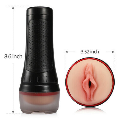 S-HANDE 2 IN1 Vibrating & Realistic Vagina Fleshlight Masturbator